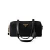 Prada Re-Nylon And Leather Medium Top-handle Bag With Padlock 1BB127 Black
