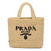 Prada Small Raffia Tote Bag Apricot