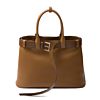 Prada Buckle Large Leather Handbag With Belt 1BA416 