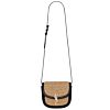 Saint Laurent Kaia Small Satchel In Raffia And Leather 6197401 Apricot