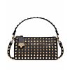 Valentino Small Rockstud Grainy Calfskin Crossbody Bag With All-Over Studs Black