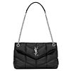 Saint Laurent Loulou Puffer Small Bag In Quilted Lambskin Black