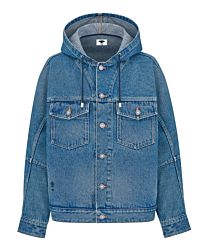 Christian Dior Women's Mid-Length Asymmetric Cotton Denim Blue
