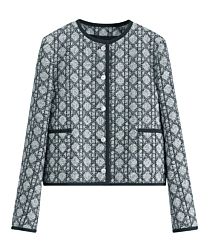 Christian Dior Women's Macrocannage Short Tweed Jacket Gray
