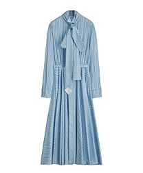 Christian Dior Women's Mid-Length Belted Shirtdress Blue
