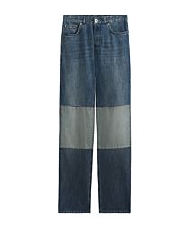 Christian Dior Women's Patchwork Regular Fit Jeans Blue