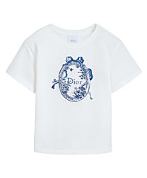 Christian Dior Women's Medaillon-Print Cotton Jersey T-Shirt White