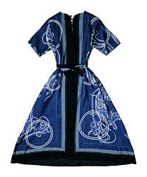 Hermes Women's Caftan Dress Blue