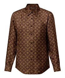 Louis Vuitton Women's Mahina Silk Shirt Coffee