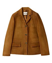 Miu Miu Women's Suede Jacket Coffee