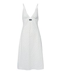 Miu Miu Women's Cady Eyelet Lace Dress White