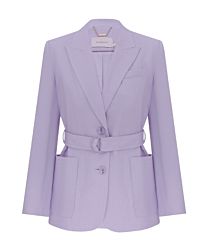 Zimmermann Women's Luna Linen Belted Blazer Lilac Purple
