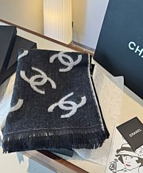 Not for sale: Chanel Logo Print Cashmere Scarf Cream