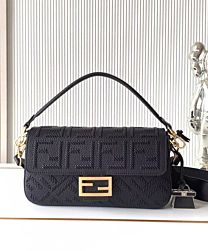 Not for sale: Fendi Baguette Cappuccino-coloured Leather Bag With FF Interlacing Black
