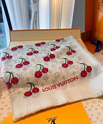 Not for sale: Louis Vuitton x TM Denim Cerise Shawl White