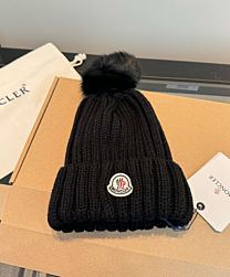 Not for sale: Moncler Wool Beanie with Pom Pom Black