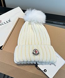 Not for sale: Moncler Wool Beanie with Pom Pom White
