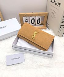 Not for sale: Saint Laurent Suede Large Flap Wallet Coffee