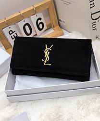 Not for sale: Saint Laurent Suede Large Flap Wallet Black