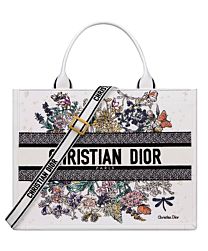Christian Dior Lucky Medium Dior Book Tote White