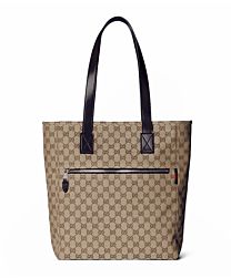 Gucci GG Canvas Medium Tote Bag Coffee