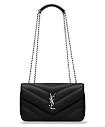 Saint Laurent LOULOU Small Quilted Lambskin Handbag Black