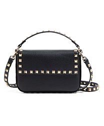 Valentino Rockstud Grainy Calfskin Pouch