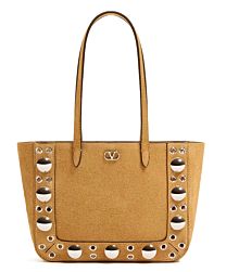 Valentino Garavani Nellcote Mini Suede Shopping Bag Coffee