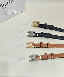 Celine Women's TRIOMPHE Buckle Leather Belt