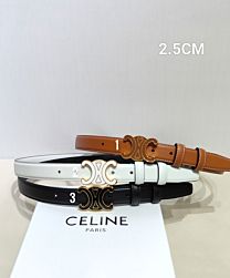 Celine Women's TRIOMPHE Buckle Leather Belt