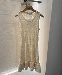 Christian Dior Women's Knitted Dress Cream