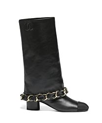 Chanel Women's Long Boots With Chains