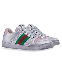 Gucci Unisex Worn-Out Effect Screener Sneaker Pink