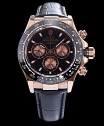 Rolex Stainless Steel Black Dial Dayton Watch Black