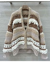 Brunello Cucinelli Women's Argyle-Knit Cashmere Vest Apricot