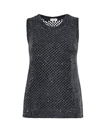 Brunello Cucinelli Women's Knitted Tops Gray