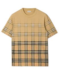 Burberry Women's Ryan Gradient Check T-Shirt Apricot