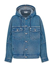 Christian Dior Women's Mid-Length Asymmetric Cotton Denim Blue
