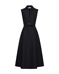 Christian Dior Women's Dior Belted Mid-Length Dress
