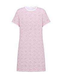 Christian Dior Women's Short Macrocannage Dress Pink
