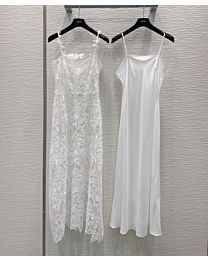 Christian Dior Women's Satin Slip Dress White