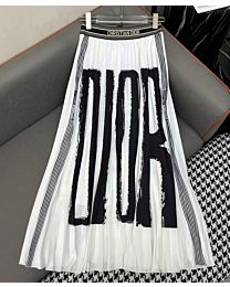 Christian Dior Women's Pleated Skirt White