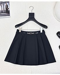 Christian Dior Women's Pleated Skirt Black