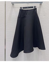 Christian Dior Women's Asymmetrical Skirt Black