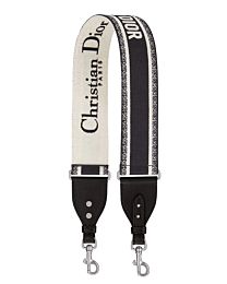 Christian Dior Latte Multicolor Fully Embroidered Strap Black