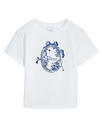 Christian Dior Women's Medaillon-Print Cotton Jersey T-Shirt White
