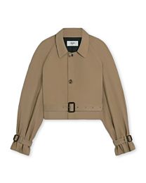 Celine Women's Jacket In Cotton And Wool Gabardine Apricot