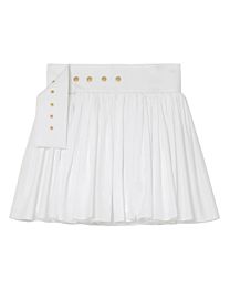 Celine Women's Cotton Poplin Mini Skirt White