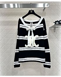 Celine Women's Striped Knitted Top And Shorts Set