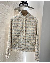 Chanel Women's Braided Coat Cream